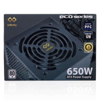 Nguồn Máy Tính Infinity ECO 650W (80 Plus/Active PFC/Single Rail)