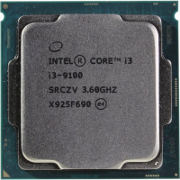 CPU SK 1151v2 Intel Core i3-9100 Tray (3.6GHz up to 4.2GHz, 4 nhân, 4 luồng, 6MB, 65W)