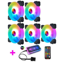 BỘ FAN CASE COOLMOON Y1 RGB - KIT 5 FAN + HUB & REMOTE