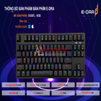 BÀN PHÍM CƠ E-DRA EK387L - RGB RED SWITCH