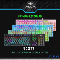 Bàn phím Gaming AULA S2022 LED_ (Đen, Hồng, Xanh Lá, Xanh Dương)